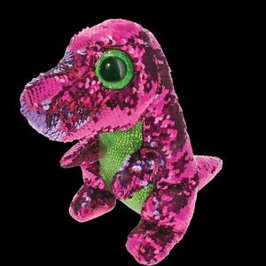 Stompy flip sequin dinosaur